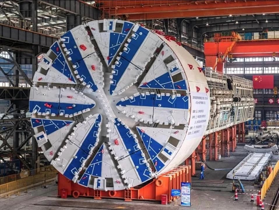 Tunnel Boring Machine cutterhead — manufacturing yard